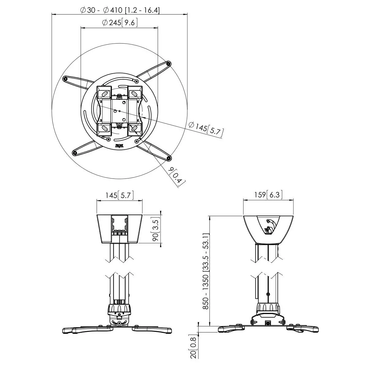 VOGELS PPC2585 85-135cm