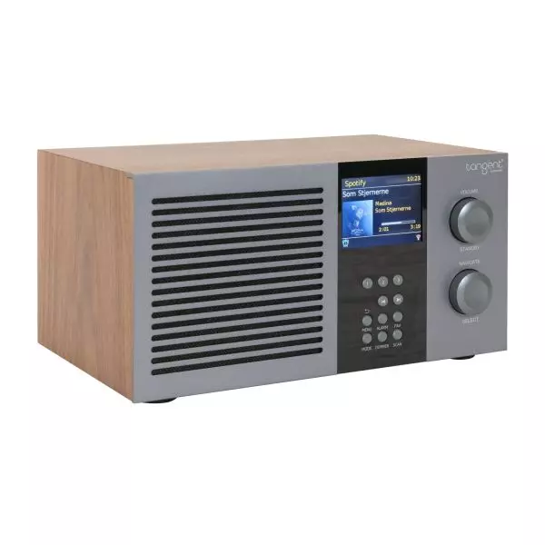 TANGENT RADIO TRE MONO GUNMETAL/WALNUT VENEER